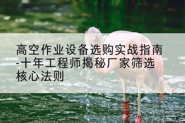 肇州剪叉式升降机厂家-高空作业设备选购实战指南-十年工程师揭秘厂家筛选核心法则