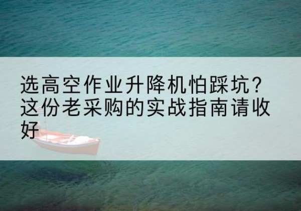 肇州高空作业升降机厂家推荐-选高空作业升降机怕踩坑？这份老采购的实战指南请收好